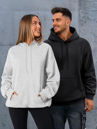 EFAN Mens Oversized Hoodies Fleece Lined Sweatshirts