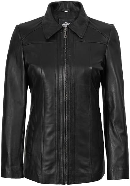 Blingsoul Leather Coats for Womens - Real Long Leather Jacket Women