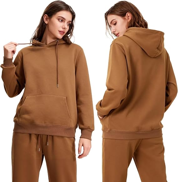 CHAIRAY Unisex 2 Piece Hoodies Tracksuit Sweatsuits Set for Women